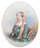 Lot 311 - S.B. Godbold, Portrait of Lady Cotton Sheppard, crayon and wash drawing.