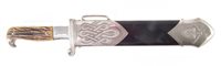Lot 193 - WW2 German Third Reich R.A.D. (Reichsarbeitsdienst) dagger and scabbard