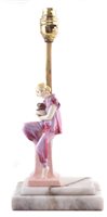 Lot 226 - Royal Doulton Lido lady lamp