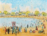 Lot 339 - C.M. Jones, "Punch and Judy Show", oil.