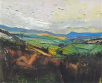 Lot 332 - Stephen Stringer, Rural view, oil.