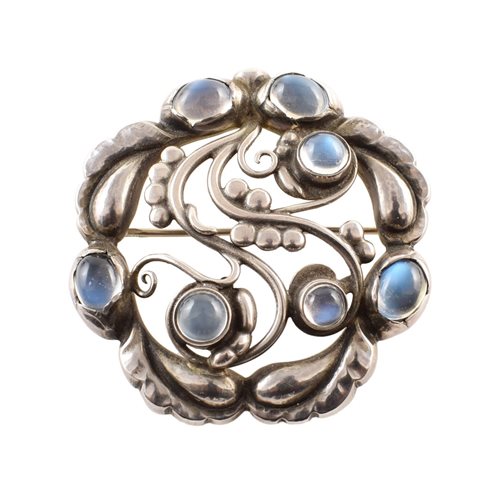 Lot 38 - Georg Jensen moonlight silver brooch