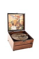 Lot 152 - A 19th century walnut cased Fortuna music box