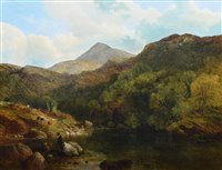 Lot 487 - Frederick William Hulme, "Moel Siabod from near Bryn Tyrch, North Wales", oil.