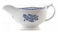 Lot 209 - Lowestoft sauceboat circa 1775