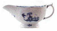 Lot 210 - Lowestoft sauceboat circa 1770