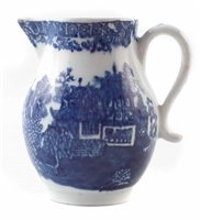 Lot 207 - Lowestoft sparrow beak cream jug circa 1785